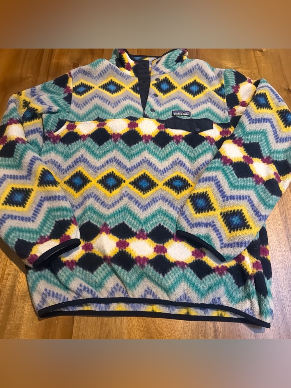Patagonia Women's Lightweight Synchilla Snap-T Pullover Timber Twist: Navy 2016)